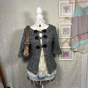 y2k vintage cozy button up cardigan